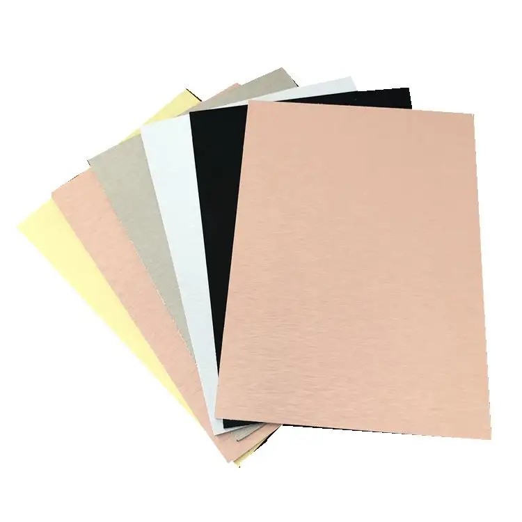 Matériaux de mur alternatifs Panneau composite en aluminium brossé noir