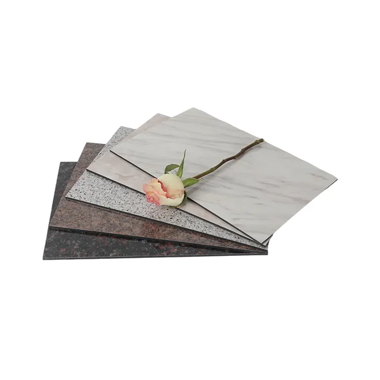 Feuille ACP finie en marbre